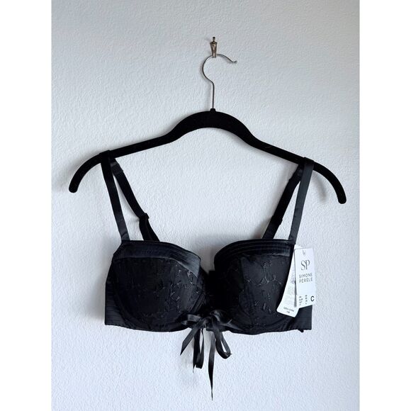 NWT Simone Perele 1948 Collection Limited Edition Padded Demi Bra Black Size 36C - Picture 5 of 15